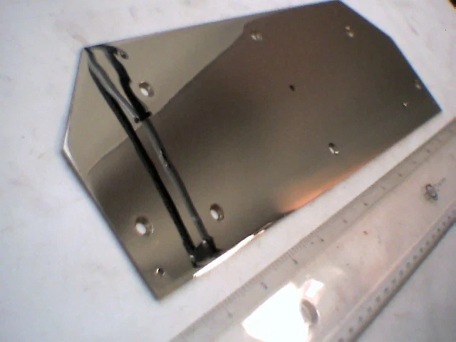 Large Nickel Plated Brass sheet 400g almost 1lb 4"x12" very shiny - image 2