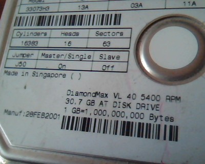 Hard Drive Disk IDE Maxtor 33073H3 13A 03A 11A YAH814Y0 DiamondMax VL 40 AT — image 4