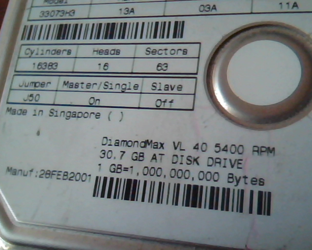 Hard Drive Disk IDE Maxtor 33073H3 13A 03A 11A YAH814Y0 DiamondMax VL 40 AT - image 4