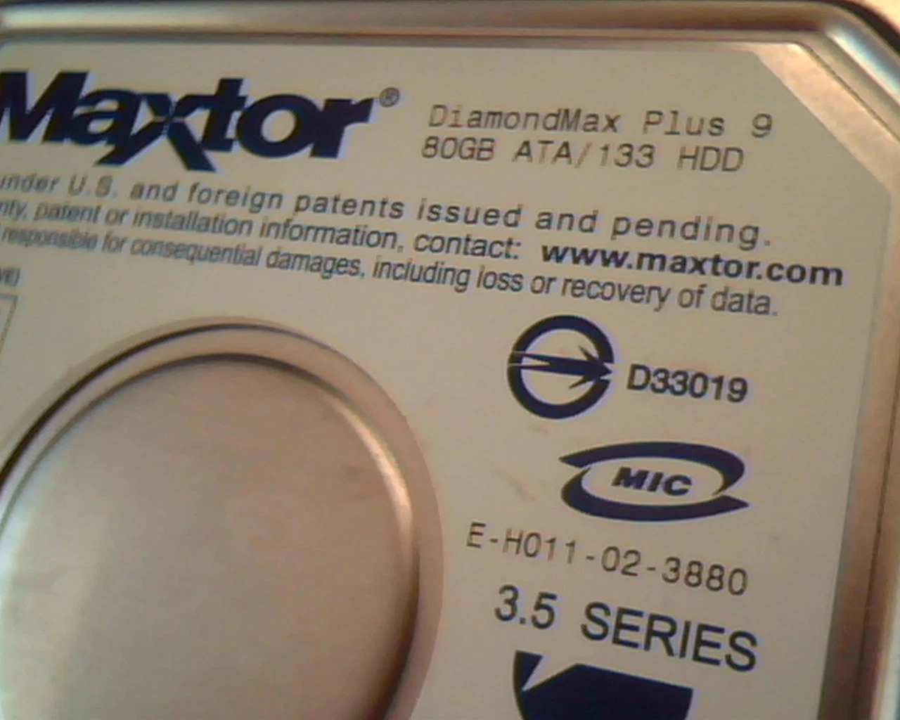 Hard Drive Disk IDE Maxtor DiamondMax Plus 9 80GB YAR41BW0 160086528 133 - image 2