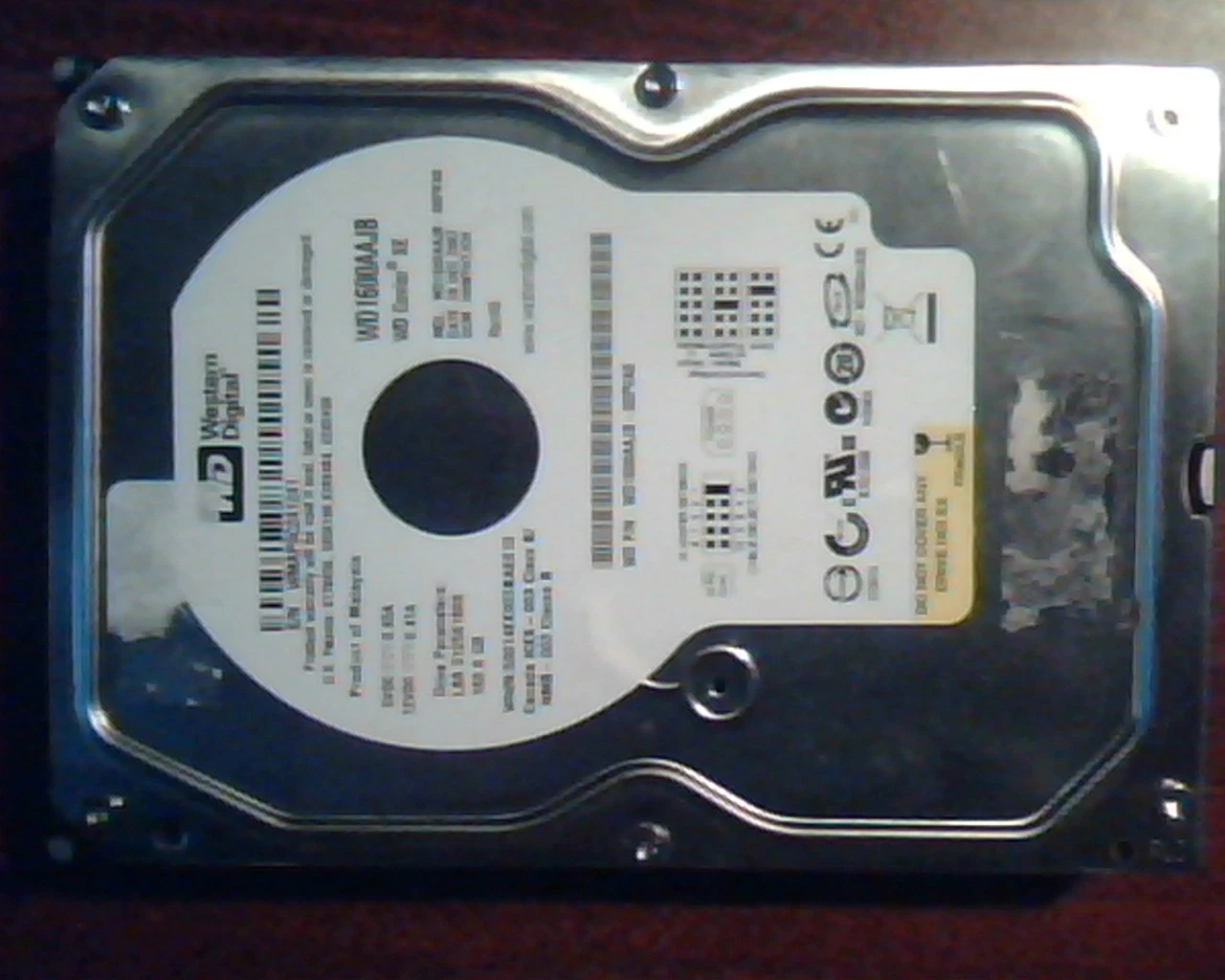 Hard Drive Disk IDE Western Digital Caviar SE WD1600AAJB-00PVA0 HHNYHTJCH 160GB