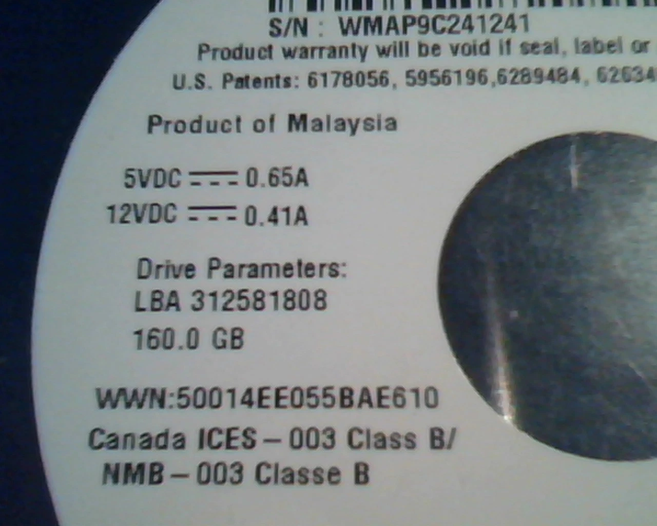 Hard Drive Disk IDE Western Digital Caviar SE WD1600AAJB-00PVA0 HHNYHTJCH 160GB - image 2