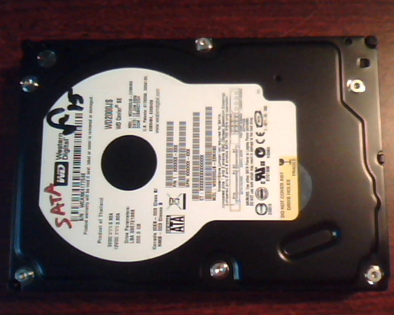 Hard Drive Disk SATA Western Digital WD2000JS Caviar SE WD2000JS-22MHB0 JUN 2006