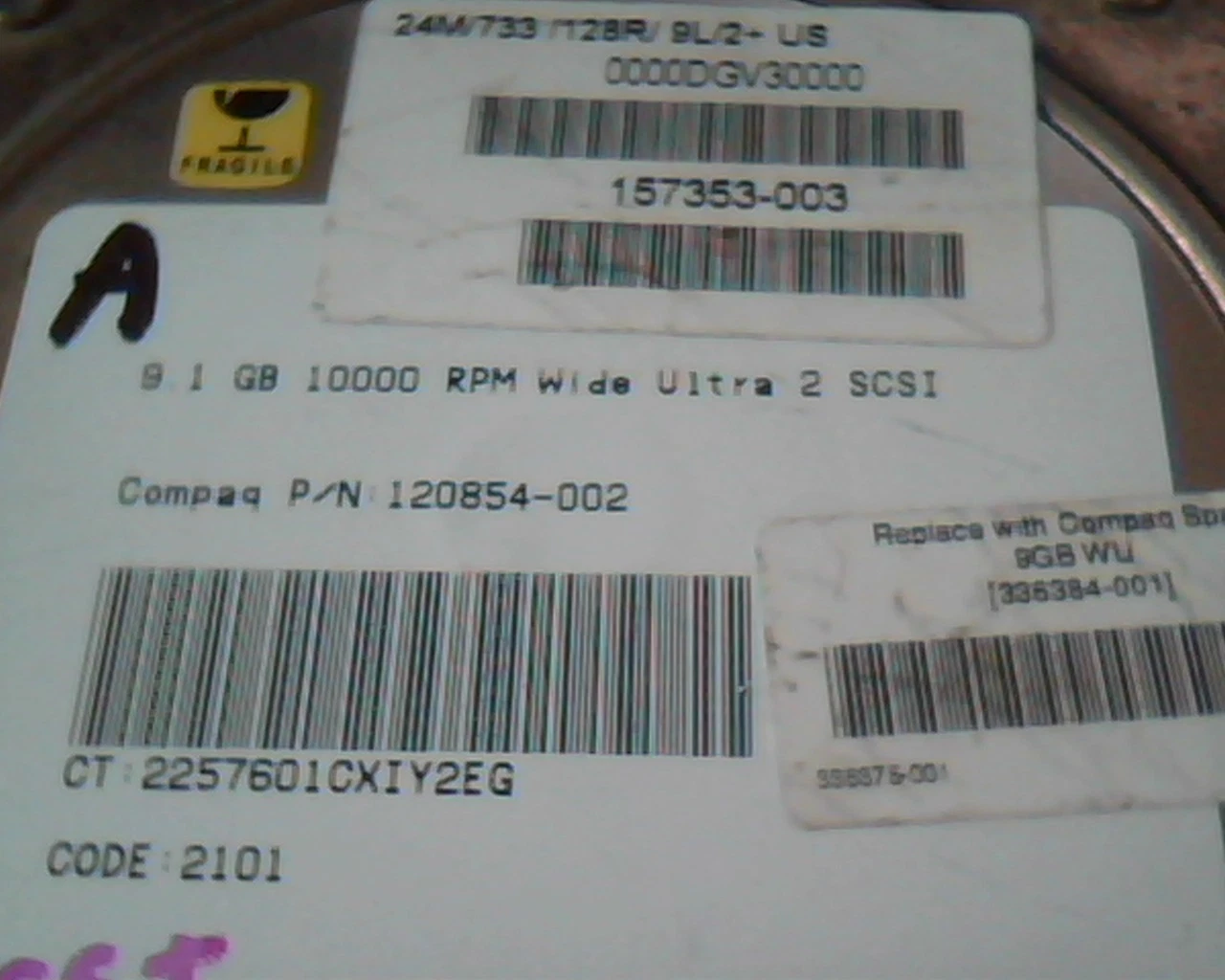 Hard Drive Disk SCSI Fujitsu MAG3091LP 120854-002 CA01776-B37000CQ JW 9.1GB - image 3