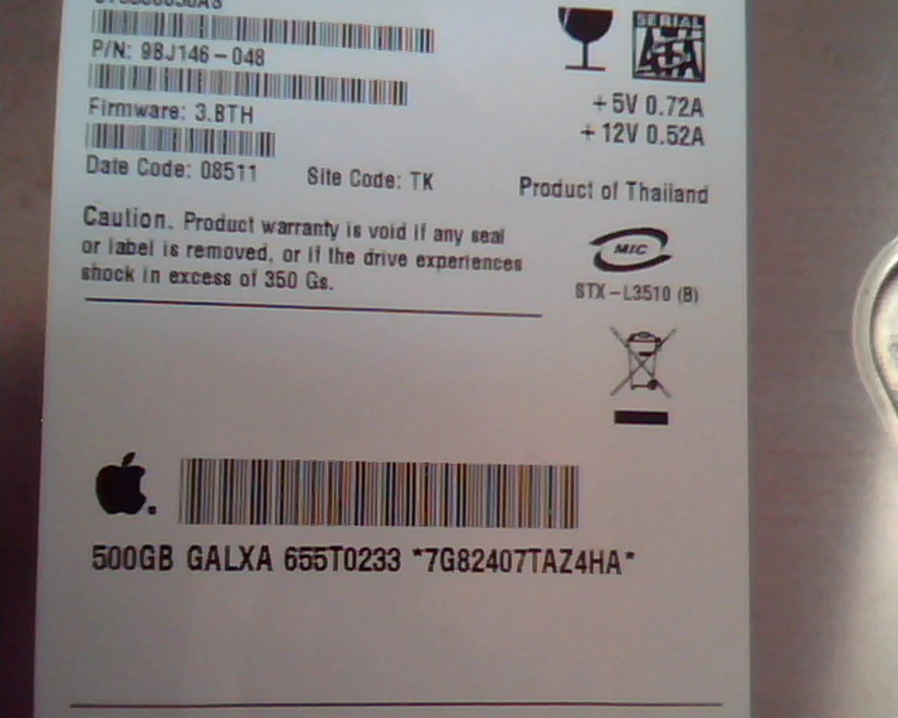 Hard Drive Disk SATA Seagate Barracuda ST3500630AS 9BJ146-048 7200.10 500GB - image 2