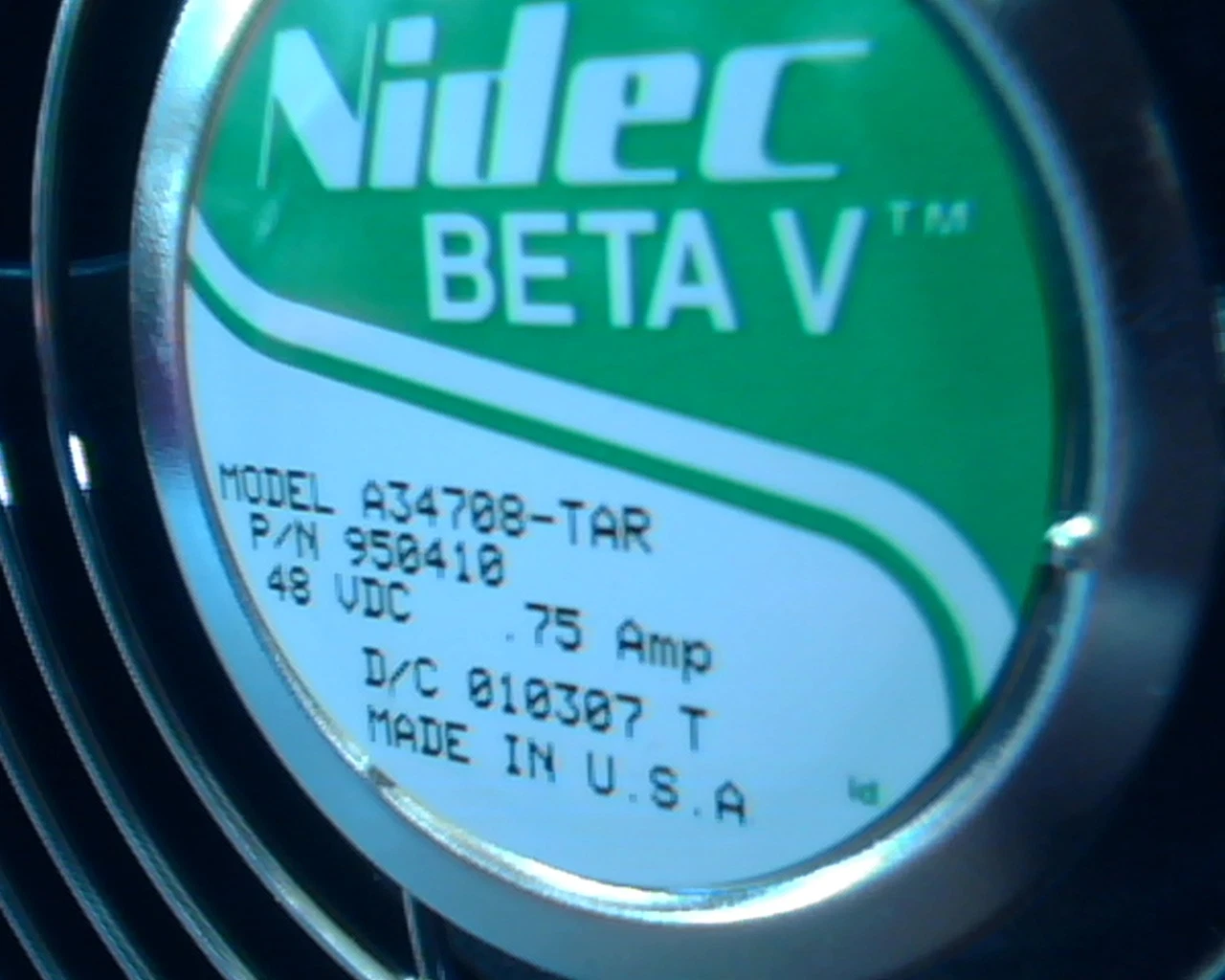 Nidec BETA V fan A34708-TAR 950410 48V 172 A6153-69032 - image 2