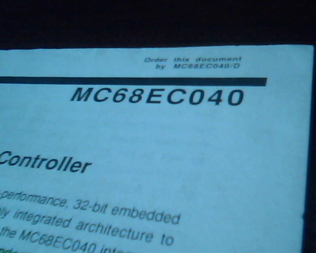 MANUAL - MC68EC040 Vintage CPU chip 1991 - 28 pages - image 3