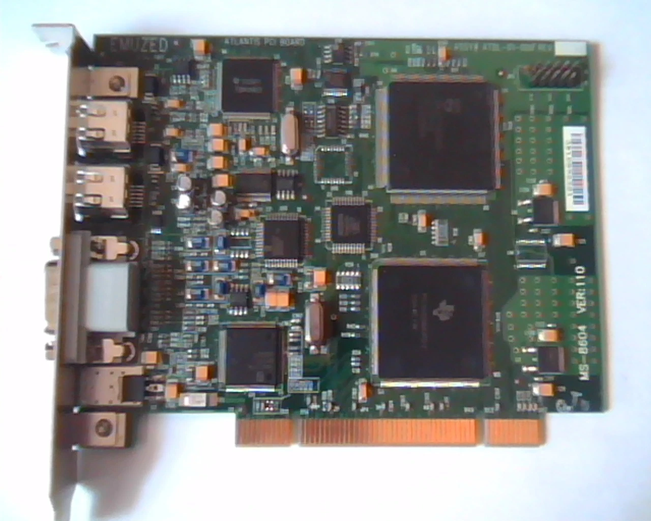 Emuzed Atlantis-I MS-8604 VER:110 PCI Video Edit Card Dell 2X092 02X092