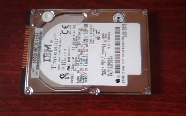 2.5 Hard Disk Drive IBM Travelstar DJSA-210 07N5661 F80309 22L0084 Apple