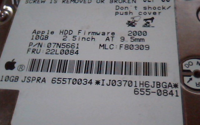 2.5 Hard Disk Drive IBM Travelstar DJSA-210 07N5661 F80309 22L0084 Apple - image 3
