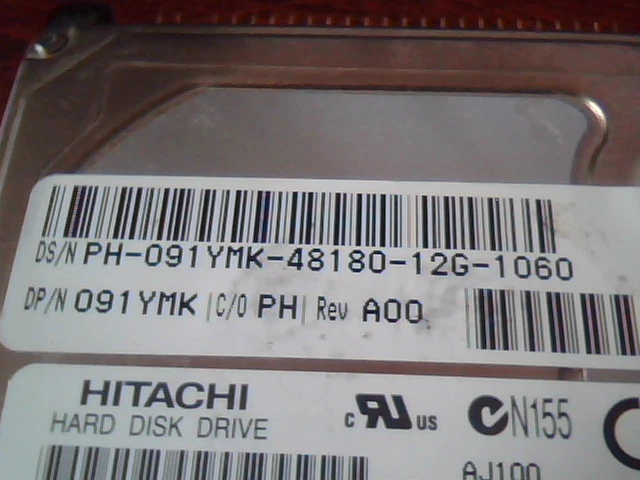 2.5 in Hard Disk Drive Hitachi DK23BA-10 091YMK AJ100 10GB - image 3