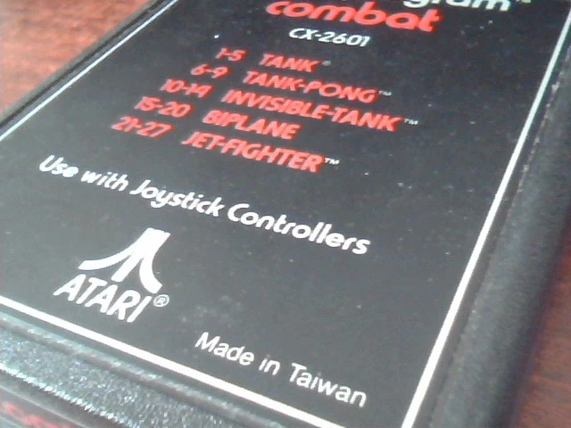 Atari - Combat - Game Program Cartridge CX-2601 Tank Pong Biplane etc. - image 3