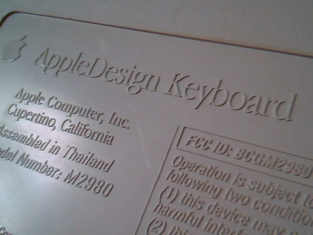 Keyboard AppleDesign Model M2980 BCGM2980 - Apple 1994 - image 5