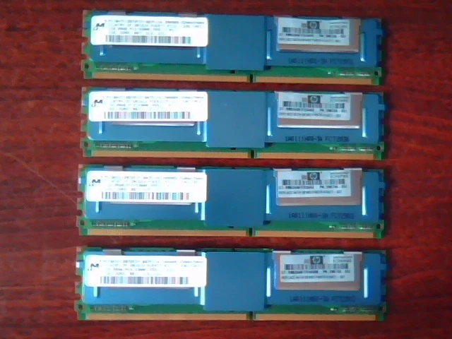 HP 398706-051 4 pcs 4GB 1GB 2GB RAM Memory Quebec Ontario 2Rx8 DDR2 667 CL5 ECC