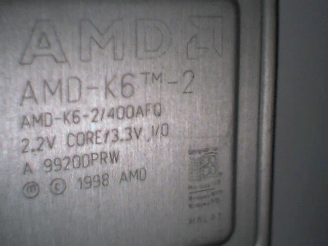 CPU computer chip AMD AMD-K6-2/400 2.2V CORE 1998 2.2V 3.3V AFX AFR AFQ Socket7 - image 3