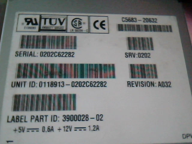 SCSI DAT Tape Drive SUN 390-0028-02 HP C5683-20632 DDS4 40GB SCSI LVD A032 - image 3