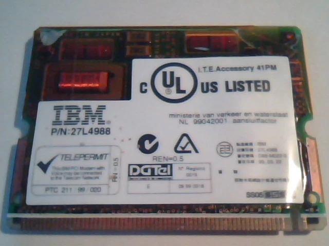 IBM FRU P/N 27L4988 Analog Modem 56K mini-PCI Cards