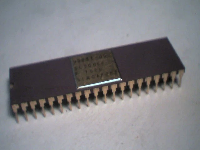 Rare computer chip 95831-05 SL90044 1978 Gold Plated Purple Ceramic vintage old