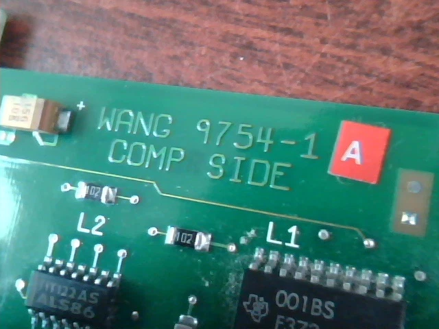 Wang Dual Coax Network Card 9754-1A 16-bit ISA 377-6102 - image 2