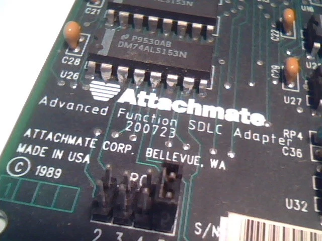 Attachmate Advanced Function SDLC Adapter 200723 8-bit ISA Card with CPBOOT ROM - image 4