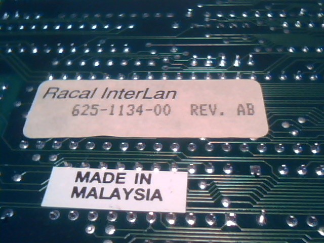 Racal Interlan NI6510-10BT 625-1134-00 Ethernet Card vintage 16-bit ISA - image 2