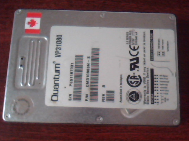 Hard Drive SCSI Quantum VP31080 QM31080SN-S RevB 50-Pin SCSI 1GB 3.5"