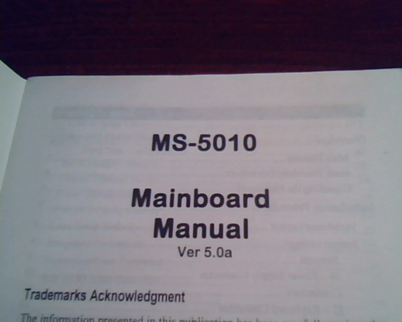 Matsonic Series Main Board MS-5010 User's Manual Guide Ver 5.0a - image 2