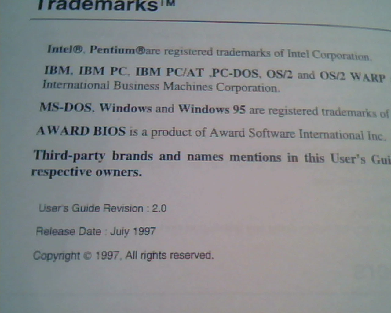 5DTX Intel 430TX Mainboard User's Manual Version 2.0 - image 2