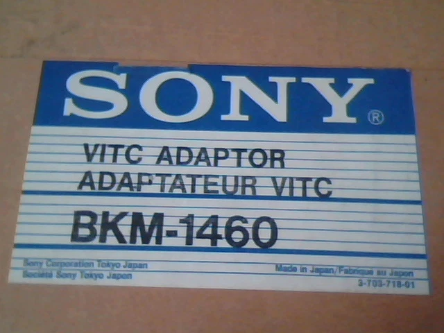 Sony VITC Adaptor BKM-1460 - IN ORIGINAL, SEALED BOX - image 2