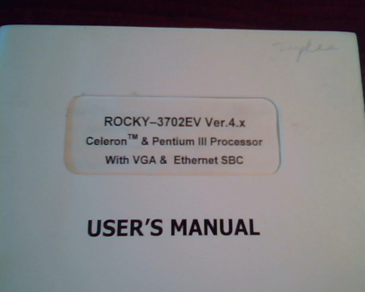 Rocky-3702EV Ver 4.x Celeron Pentium III P3 with VGA Ethernet SBC User's Manual - image 2