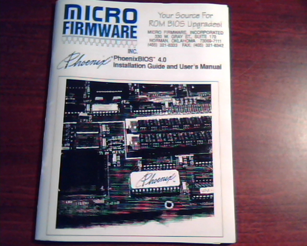 Micro Firmware PhoenixBIOS 4.0 Installation Guide and User's Manual ROM