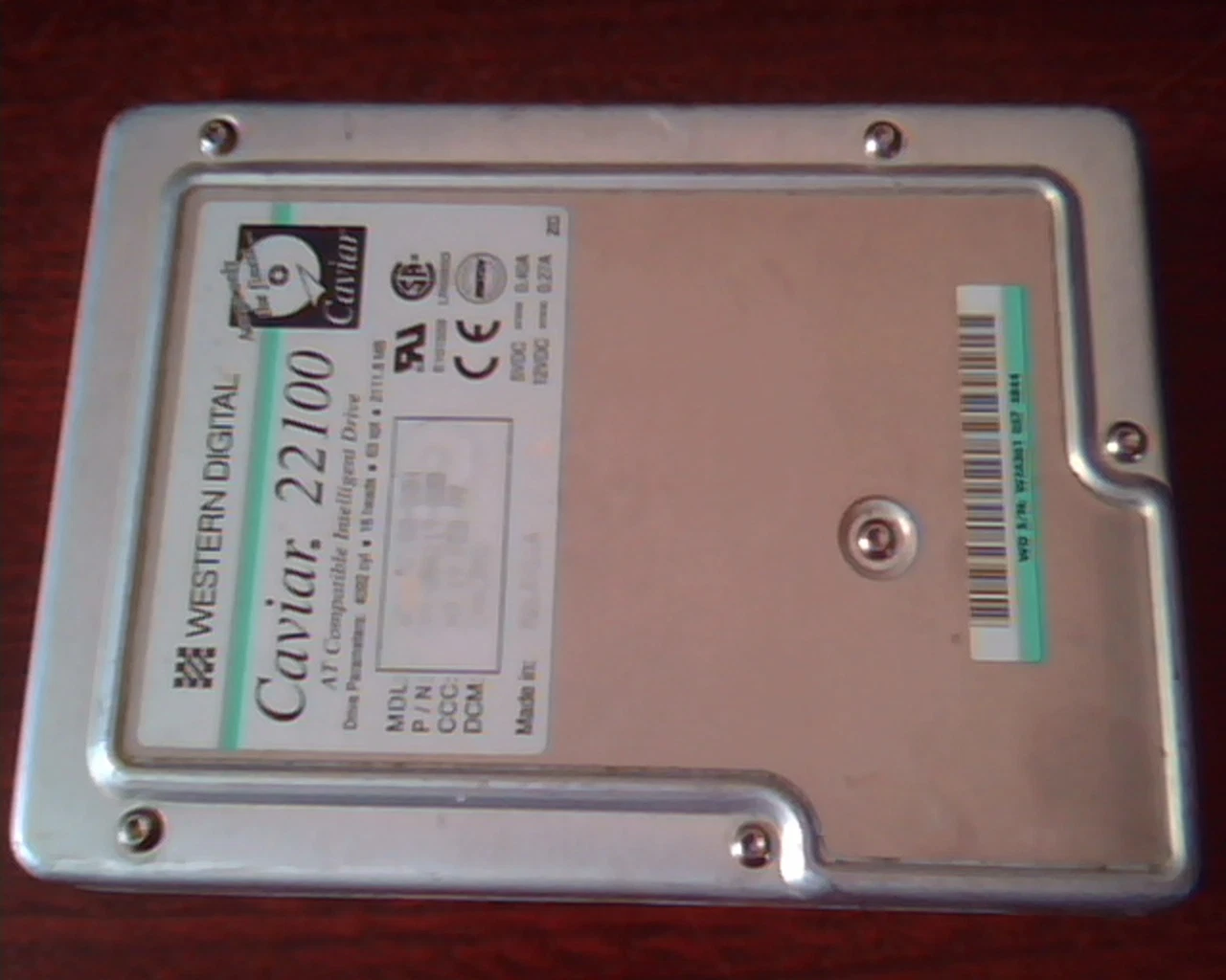 Hard Disk Drive IDE Western Digital Caviar 22100 WDAC22100-00H 99-004219-000