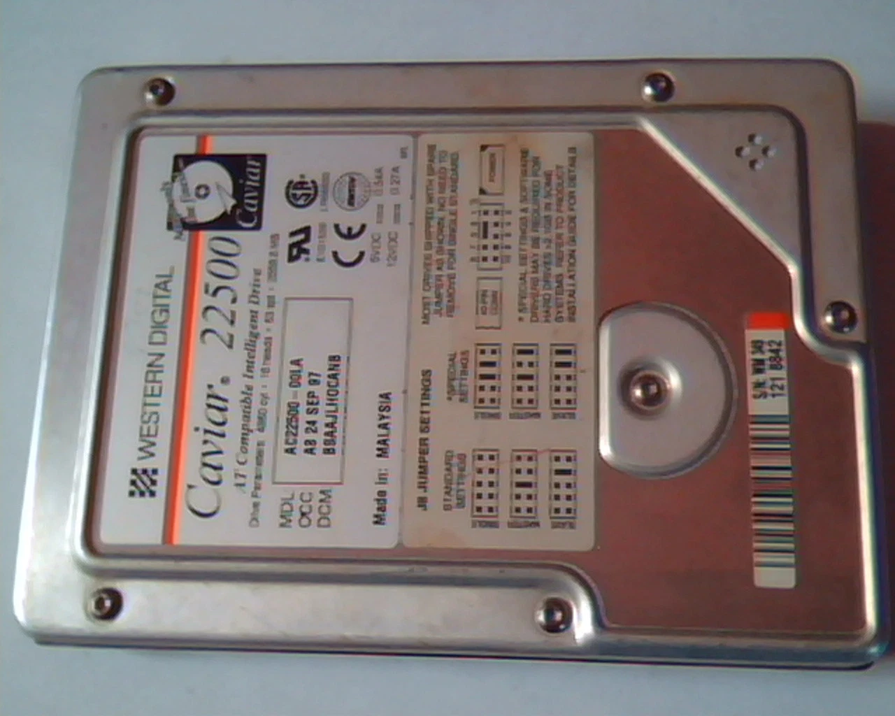 Hard Disk Drive IDE Western Digital Caviar 22500 AC22500-00LA