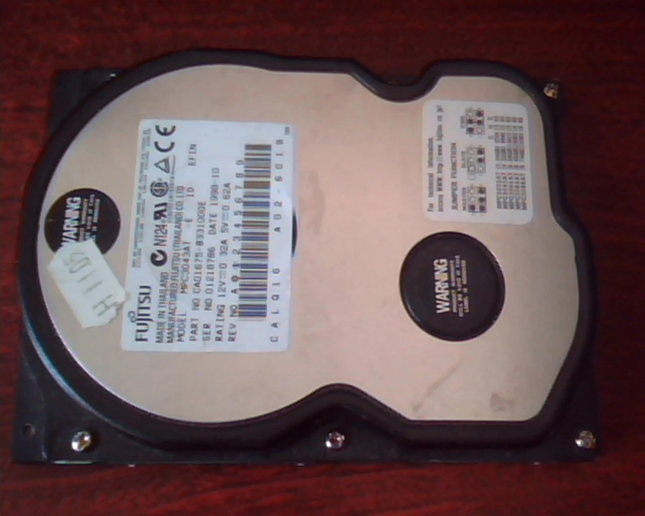 Hard Disk Drive IDE Fujitsu Limited MPC3043AT CA01675-B331000E 1998-10 EFIN