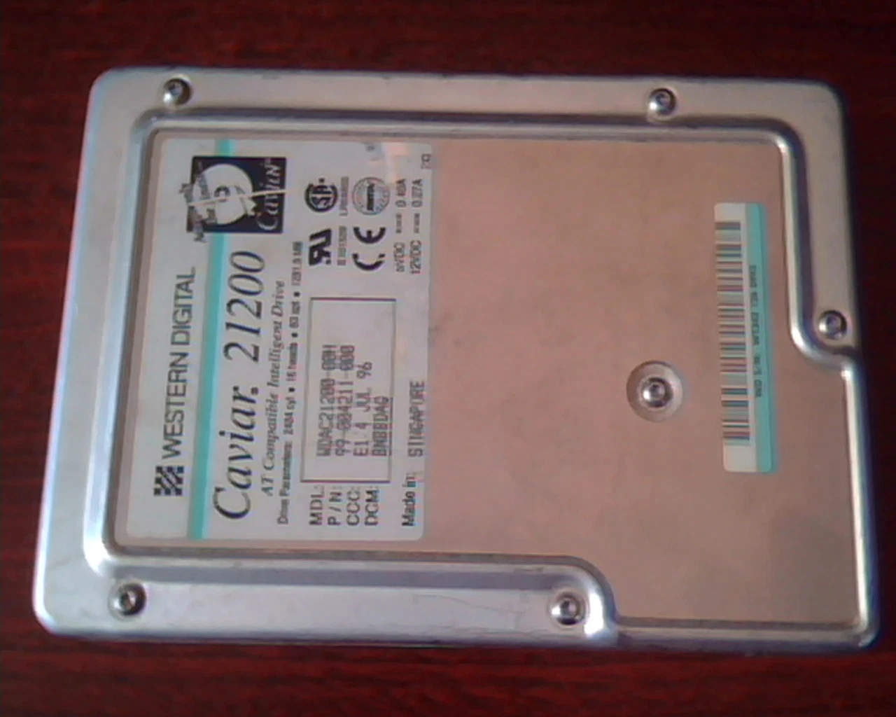 Hard Disk Drive IDE Western Digital Caviar 21200 99-004211-000 WDAC21200-00H