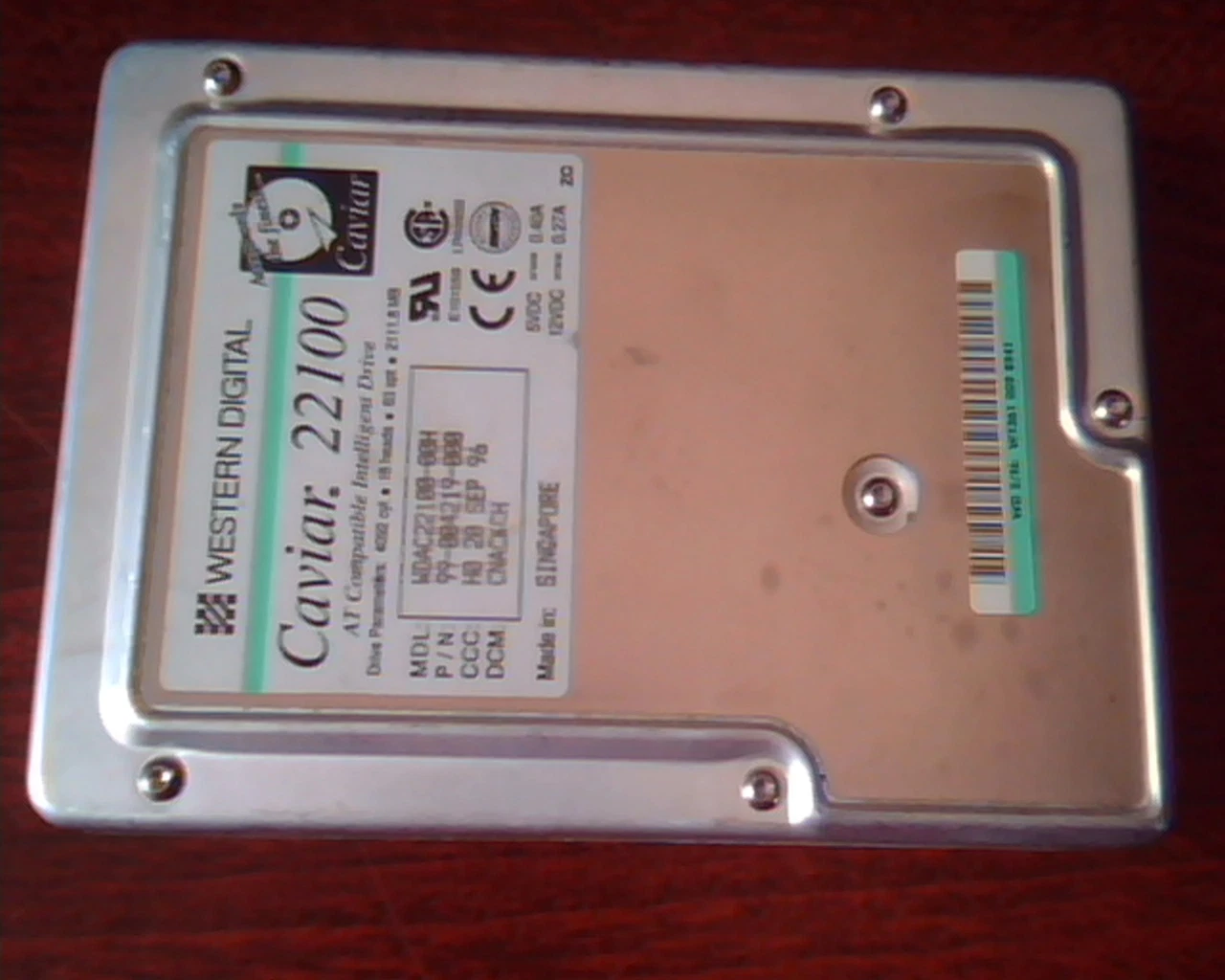 Hard Drive Western Digital Caviar 22100 99-004219-000 WDAC22100-00H