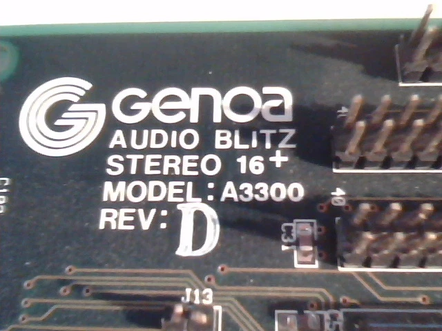 Genoa Audio Blitz Stereo 16+ ISA Sound Card Vintage - image 2