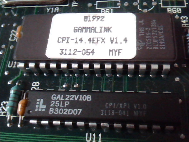 Gammafax-CPI/XPI 14.4 EFX 8621-001 RevA 8-bit ISA Card - image 3