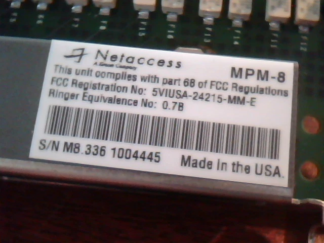 Netaccess Xircom Brooktrout MPM-8 ISA card multipurpose modem - image 6