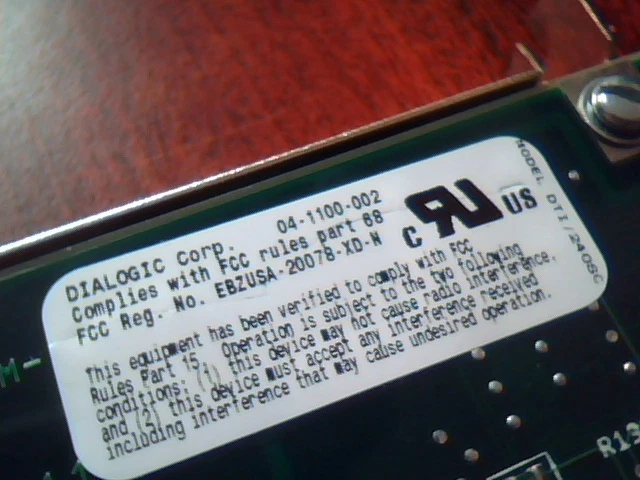 Dialogic DTI/240SC ISA Card 04-1100-002 96-0094-002 - image 5