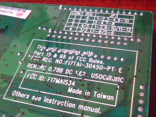 Modem ISA Card Archtek Lucent 3334BAV 3334AV VALV34EMF - image 5