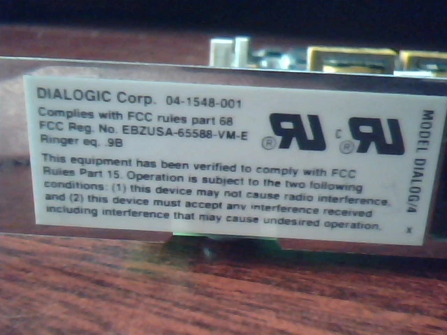 Dialogic Dialog/4 4-Port ISA Card 85-0163-011 Original - image 10
