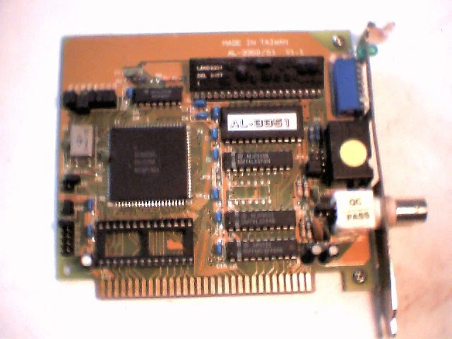 AL-3351 ARCNET 8-bit ISA PC/AT network card LAND9304 AL-3350 SL90C65 RJ11 Coax