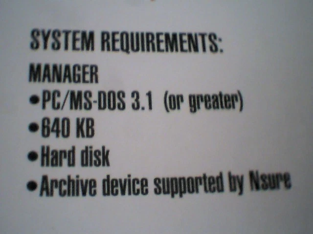 Nsure v1.1 Network Archiving Software FortuNet DOS 3.1 and up - image 3