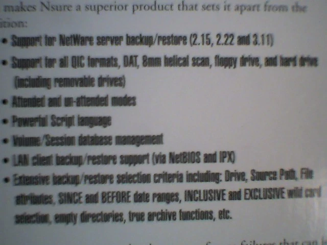 Nsure v1.1 Network Archiving Software FortuNet DOS 3.1 and up - image 7