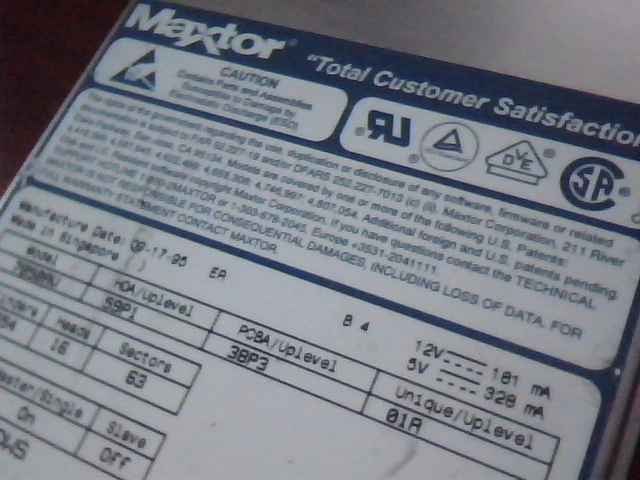Hard Disk Drive Maxtor 7850AV P60CGDWS HDD 59P1 38P3 01A C,D,C - image 2