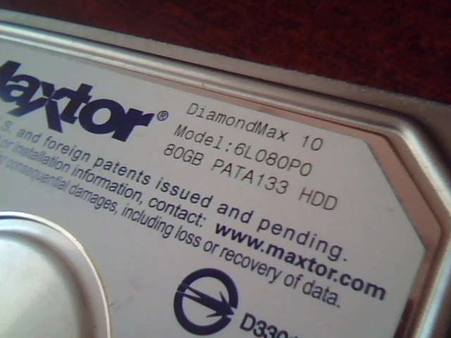 Hard Disk Drive IDE Maxtor QuickView DiamondMax 10 6L080P0 80GB BAH41G10 - image 2