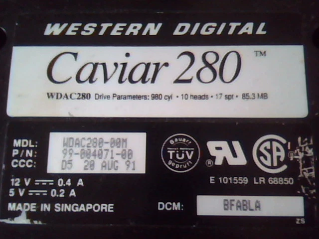 Hard Drive Western Digital Caviar 280 99-004071-00 HDD WDAC280-00M BFABLA