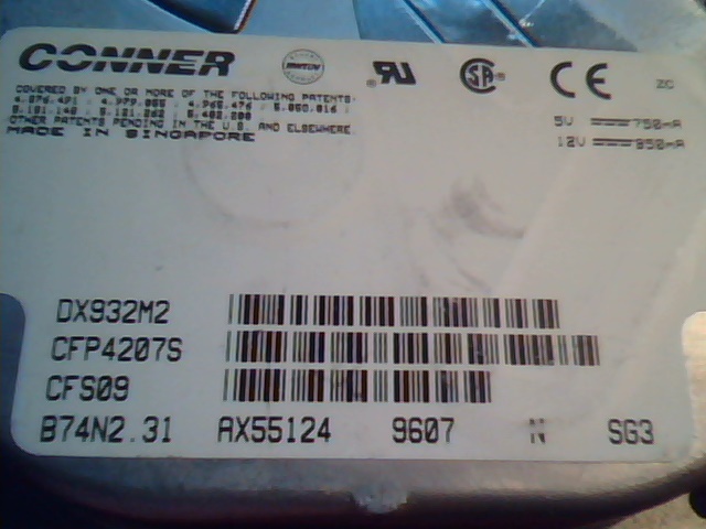 Hard Disk Drive SCSI Disk Conner CFP4207S DX932M2 CFS09