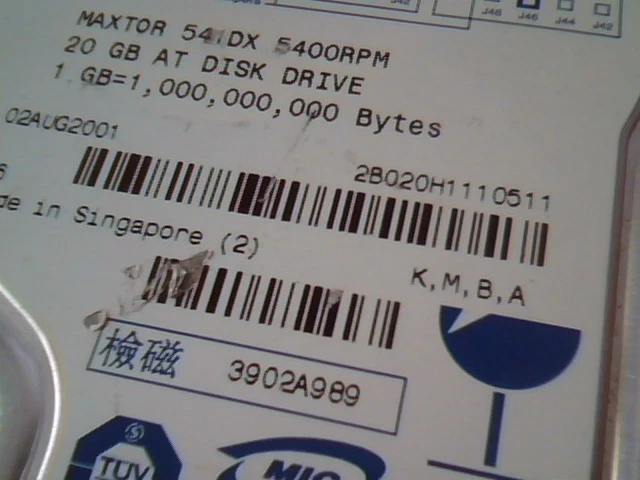 Hard Drive IDE Disk Maxtor 2B020H1 40020624 WAH21PB0 20GB - image 4